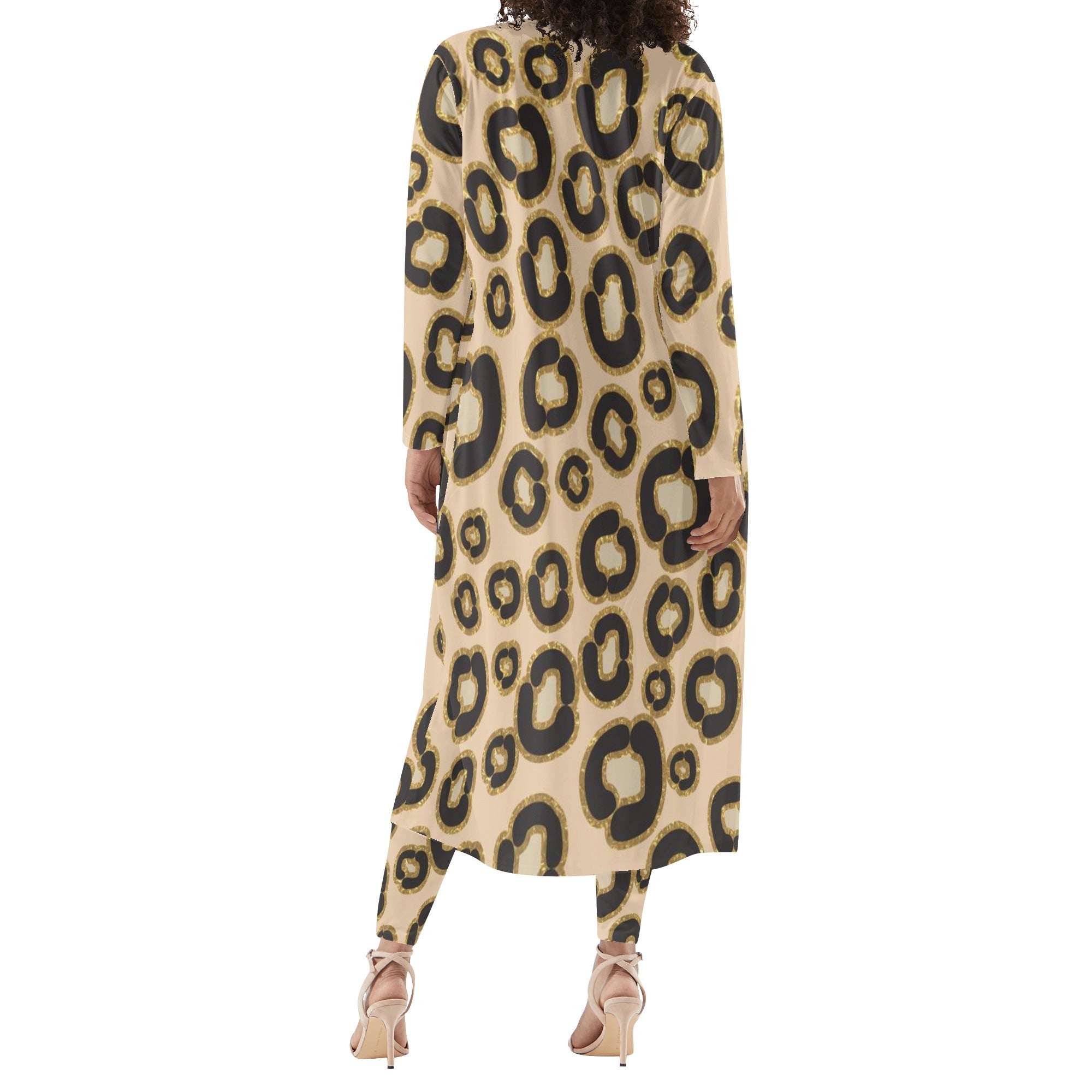 Women's Long Sleeve Cardigan and Leggings 2pcs