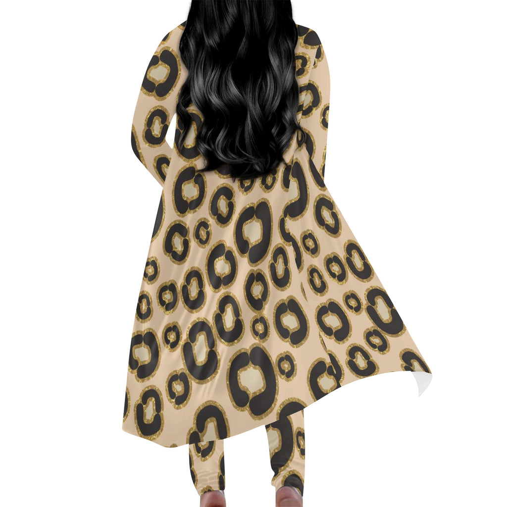 Women's Long Sleeve Cardigan and Leggings 2pcs