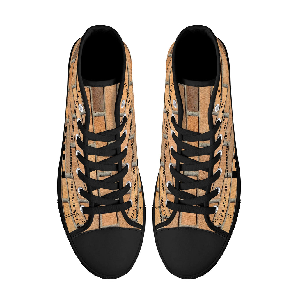 Men's High Top Canvas Shoes With Customized Tongue