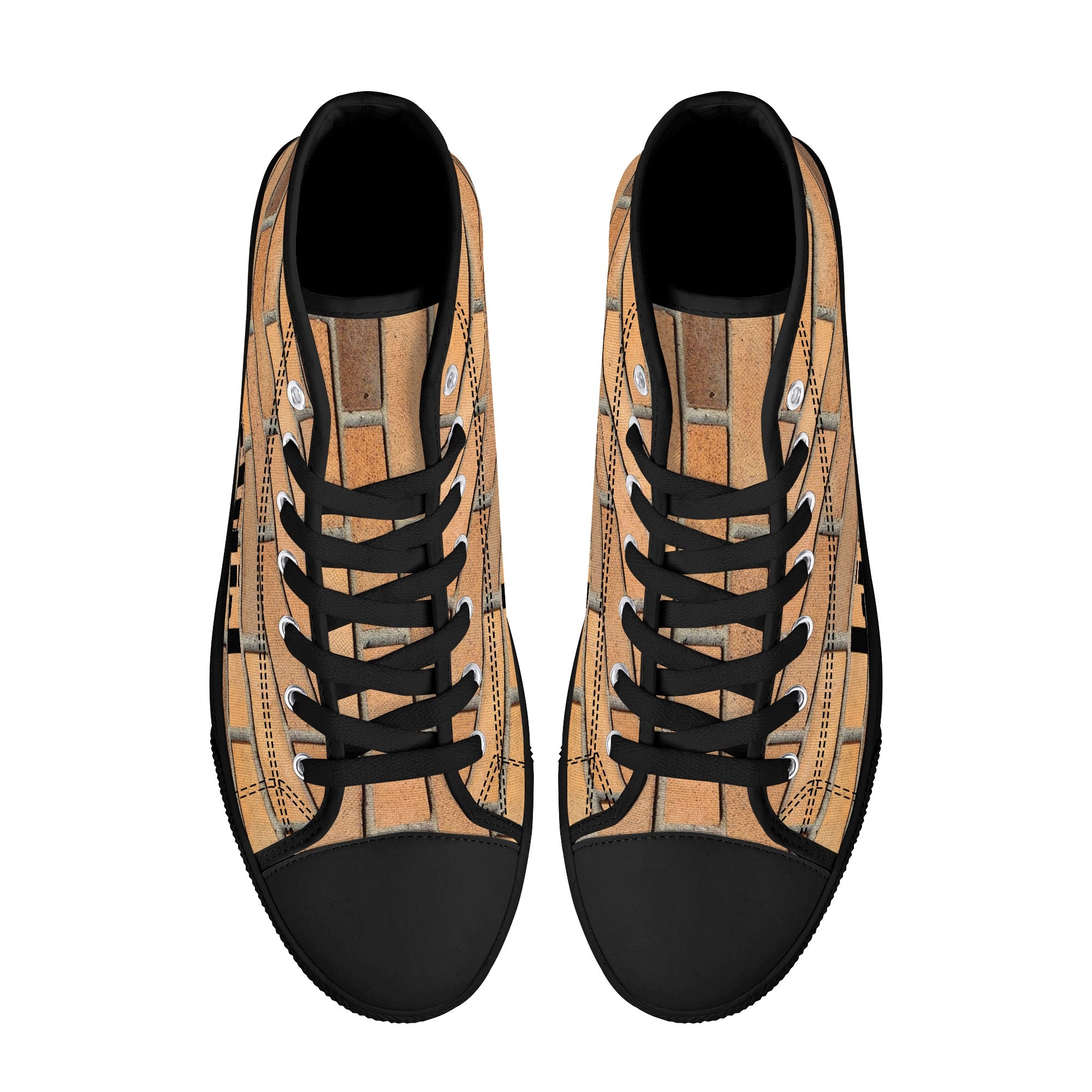 Men's High Top Canvas Shoes With Customized Tongue