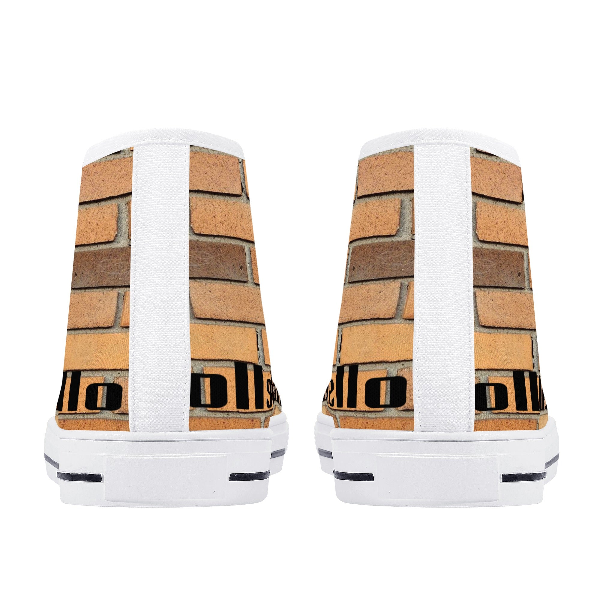 Men's High Top Canvas Shoes With Customized Tongue