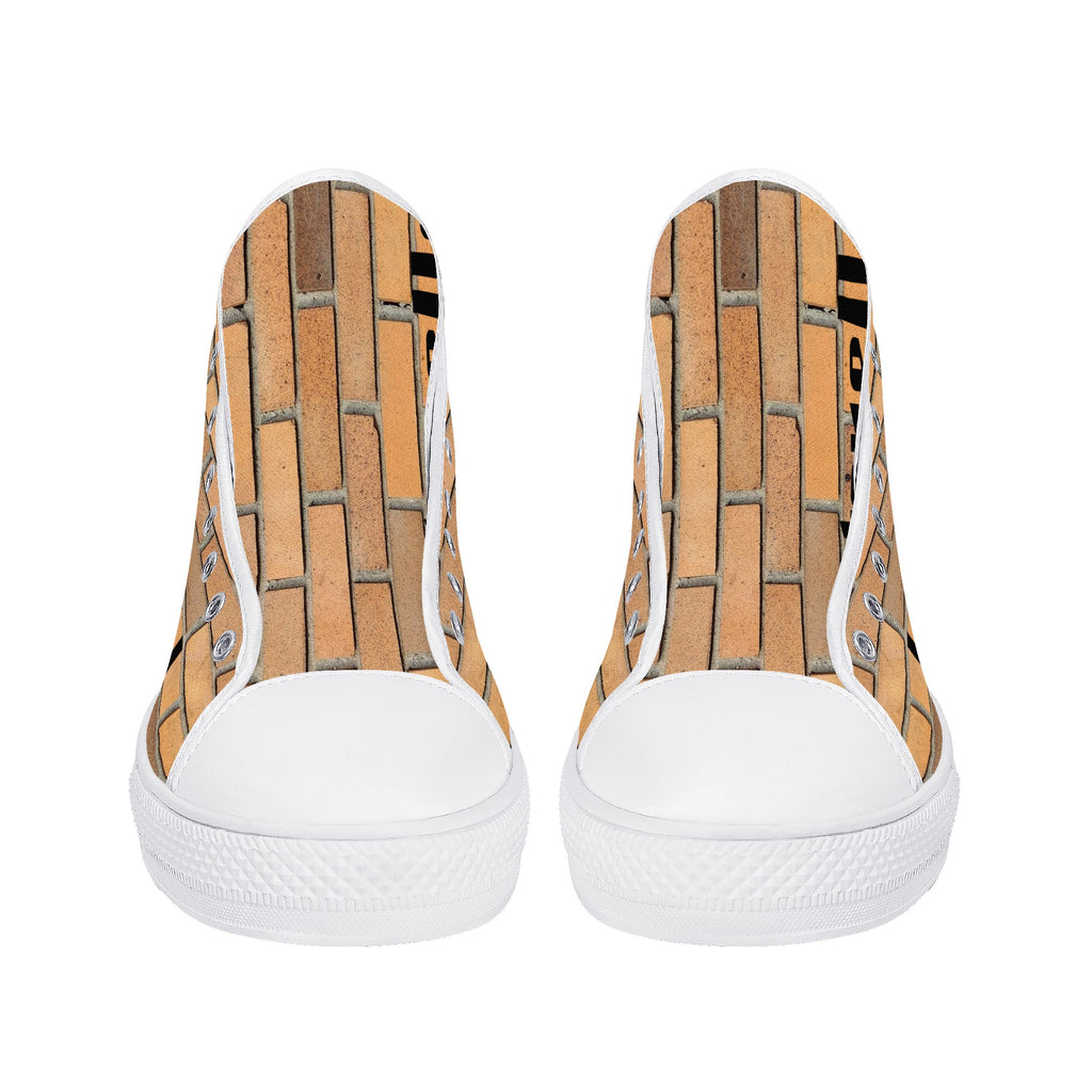 Men's High Top Canvas Shoes With Customized Tongue