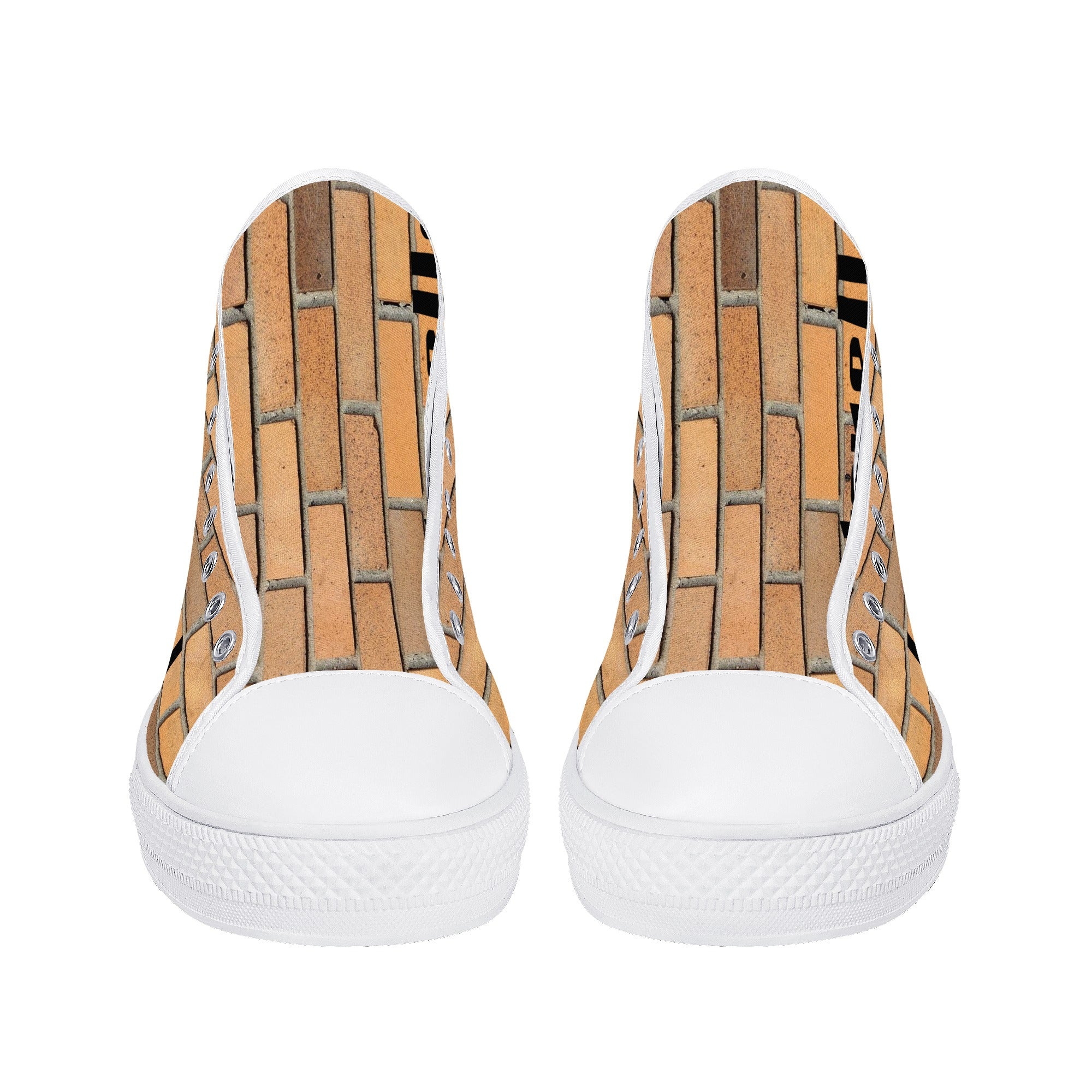 Men's High Top Canvas Shoes With Customized Tongue