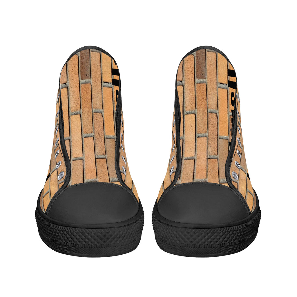 Men's High Top Canvas Shoes With Customized Tongue