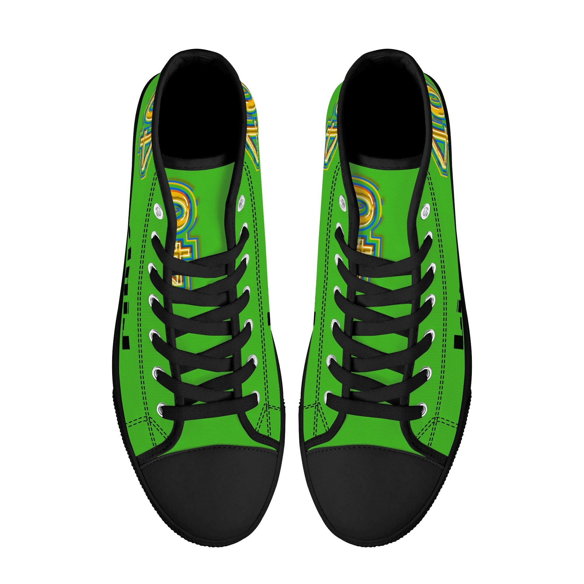 Men's High Top Canvas Shoes With Customized Tongue