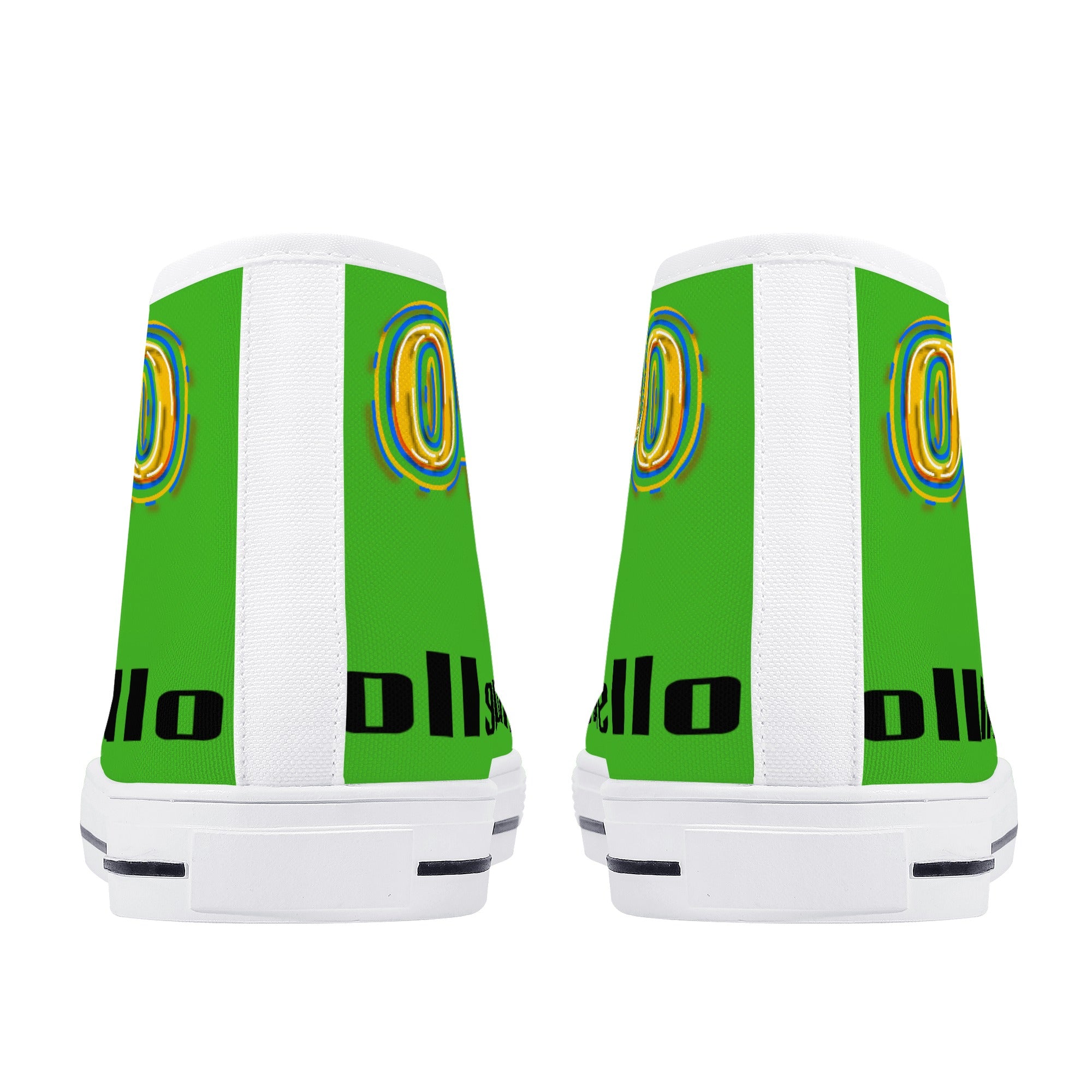 Men's High Top Canvas Shoes With Customized Tongue