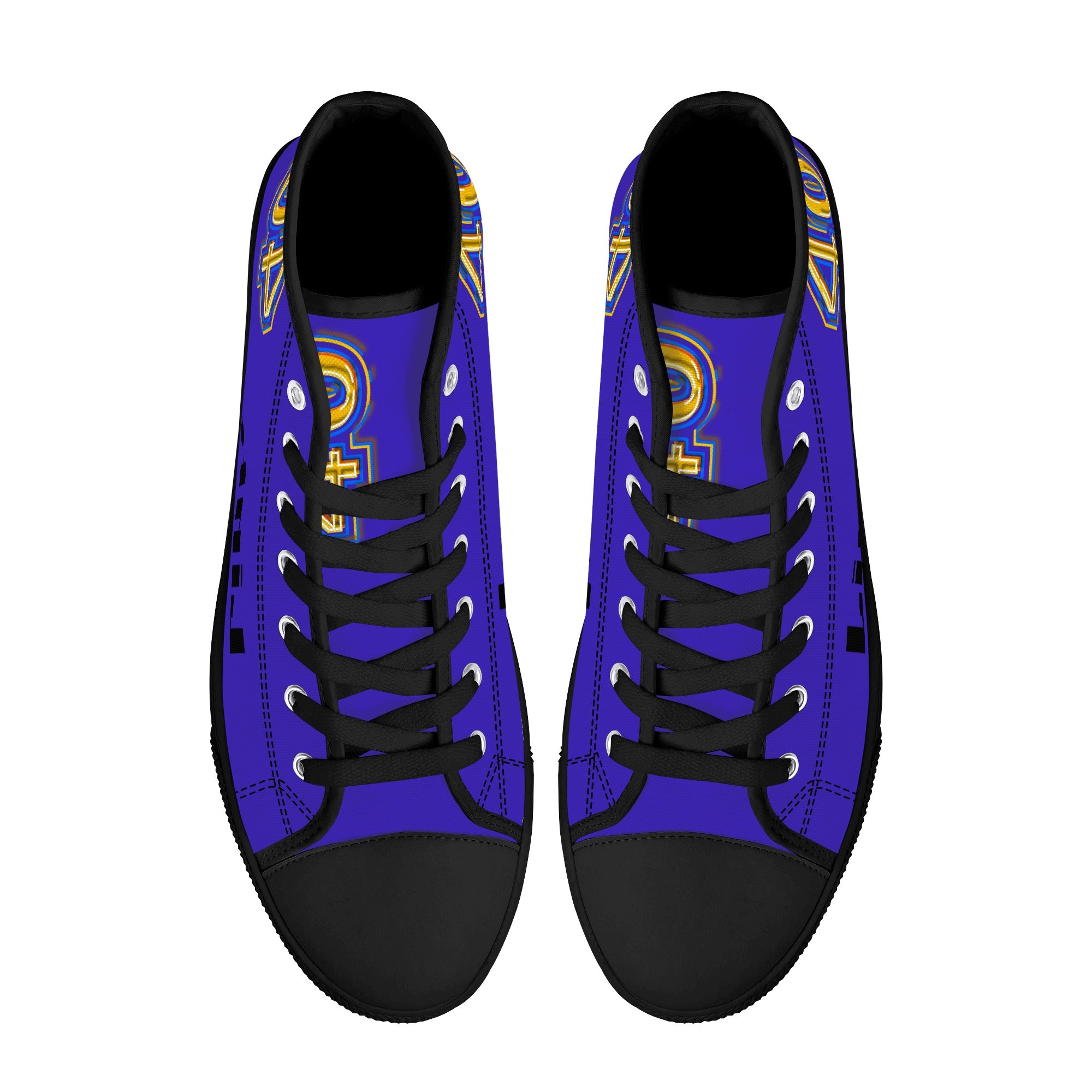 Men's High Top Canvas Shoes With Customized Tongue