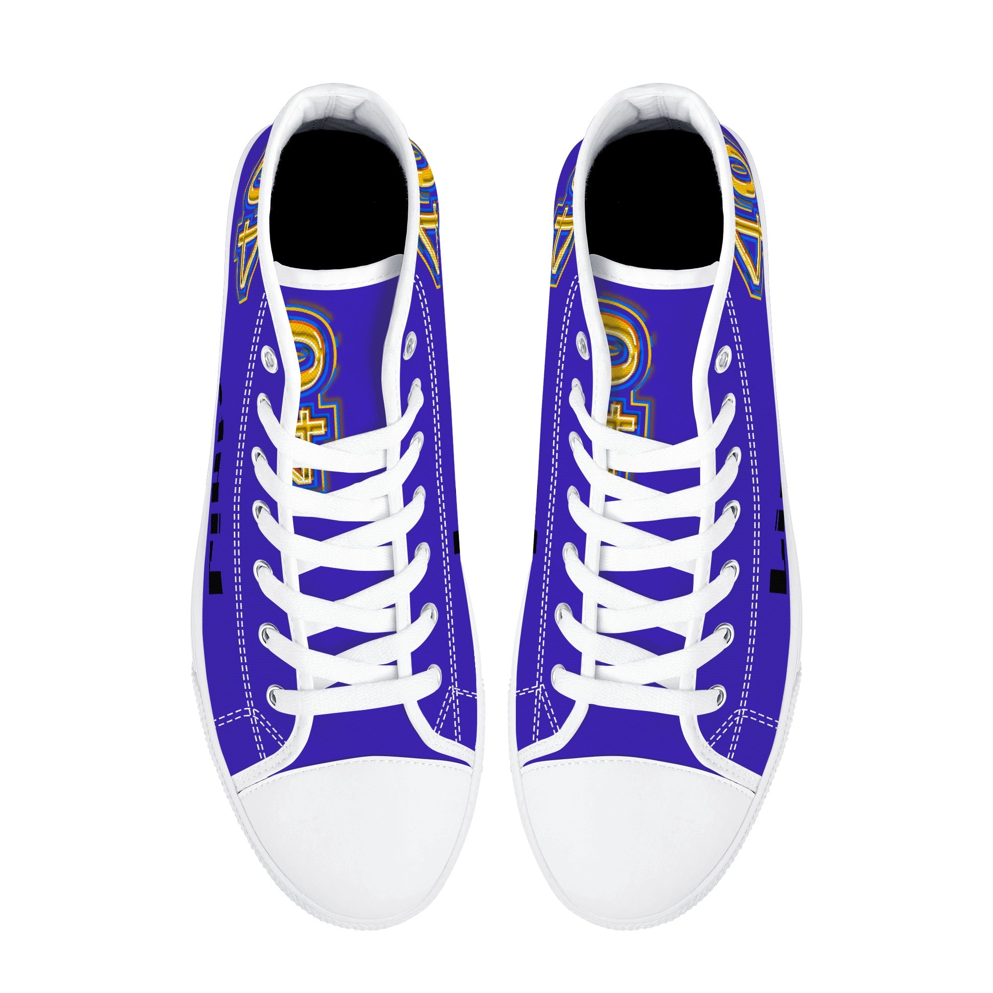 Men's High Top Canvas Shoes With Customized Tongue