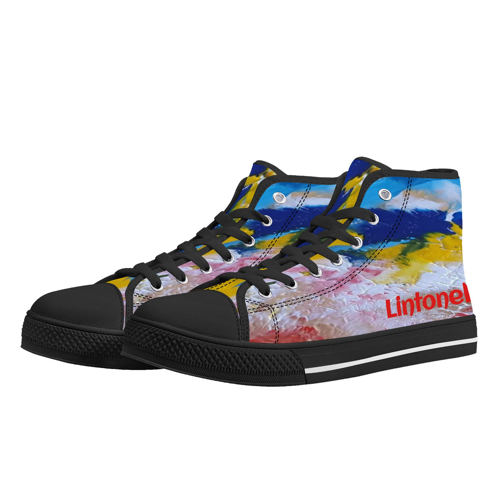 Women's High Top Canvas Shoes With Customized Tongue