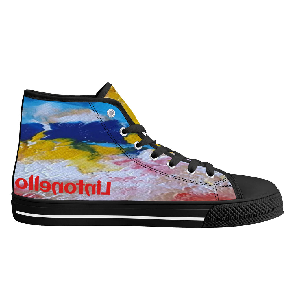 Women's High Top Canvas Shoes With Customized Tongue