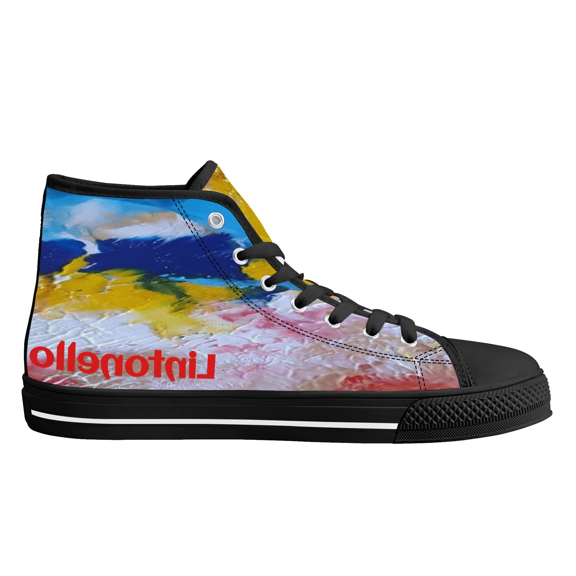 Women's High Top Canvas Shoes With Customized Tongue