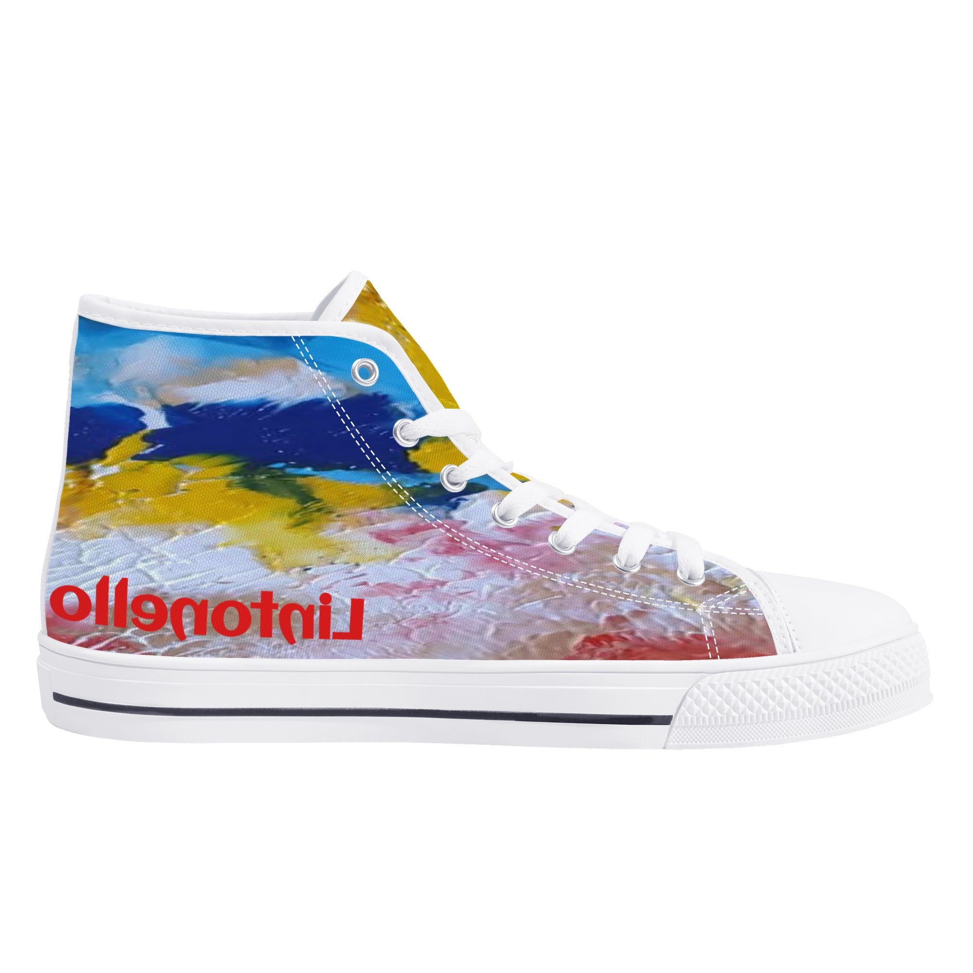 Women's High Top Canvas Shoes With Customized Tongue