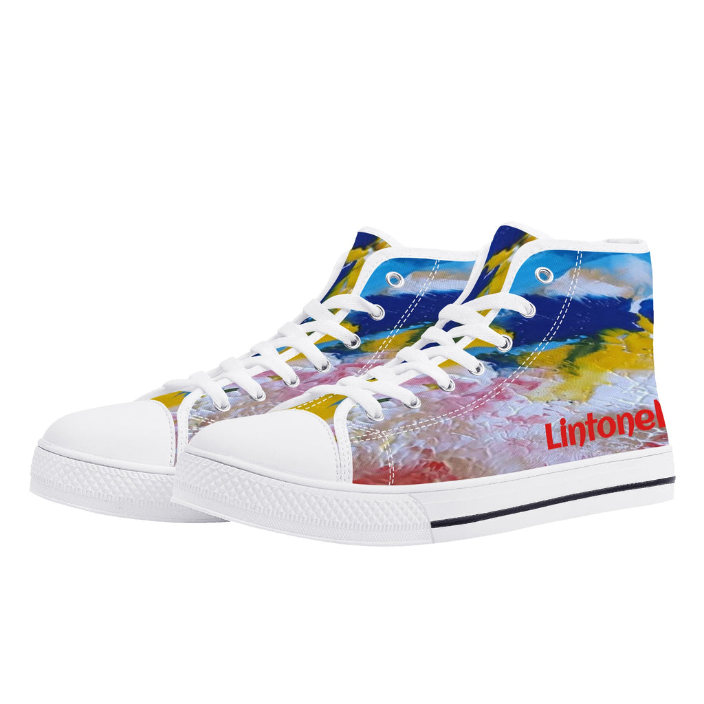 Women's High Top Canvas Shoes With Customized Tongue