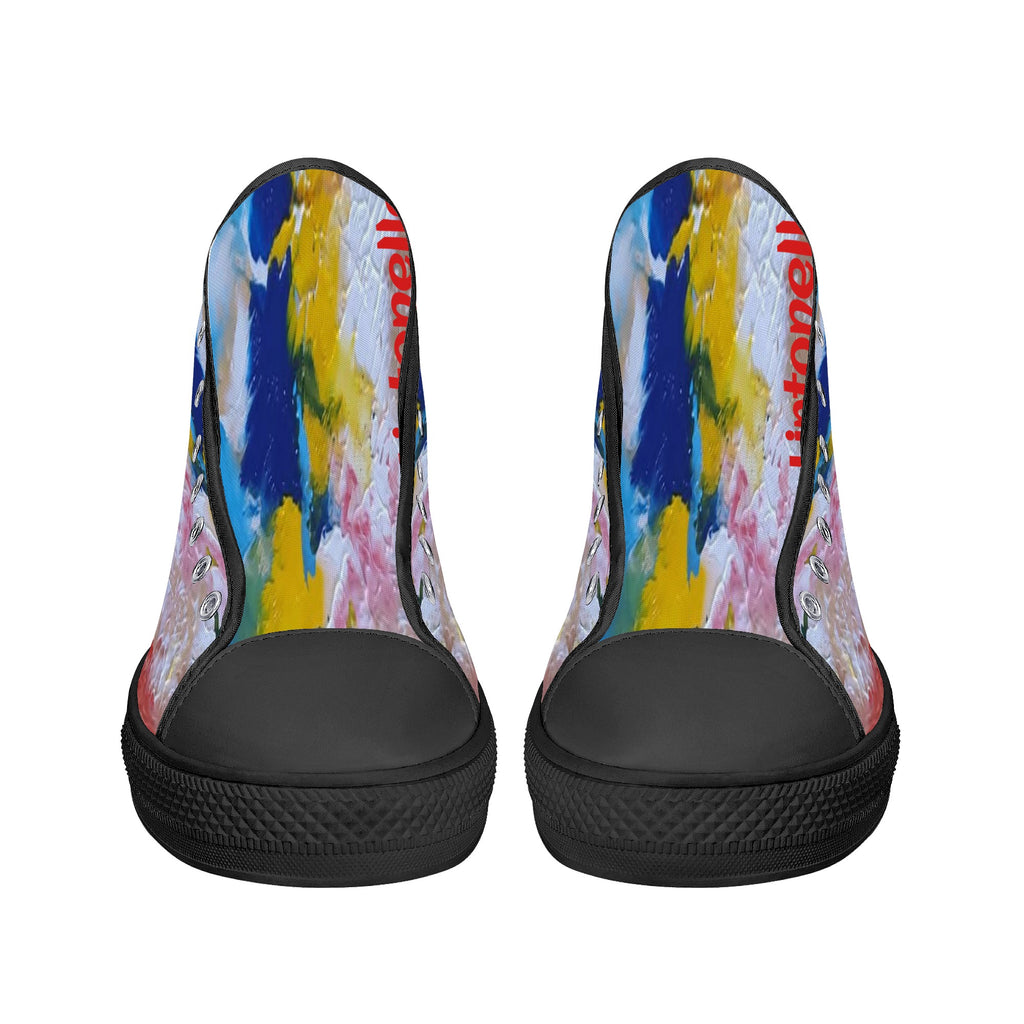 Women's High Top Canvas Shoes With Customized Tongue