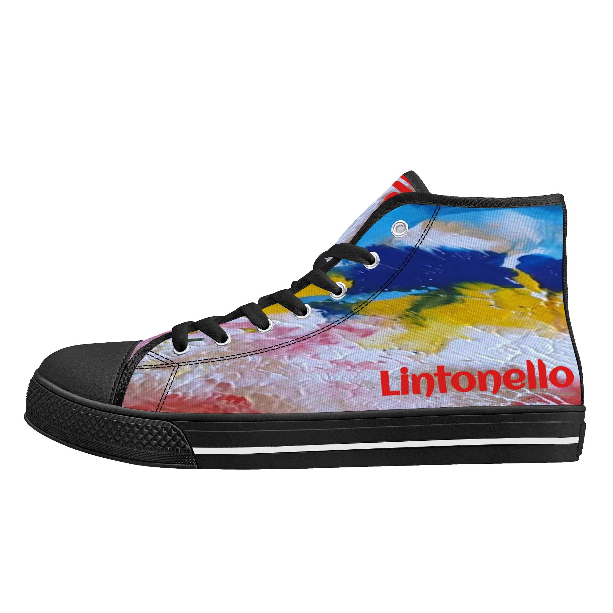 Women's High Top Canvas Shoes With Customized Tongue