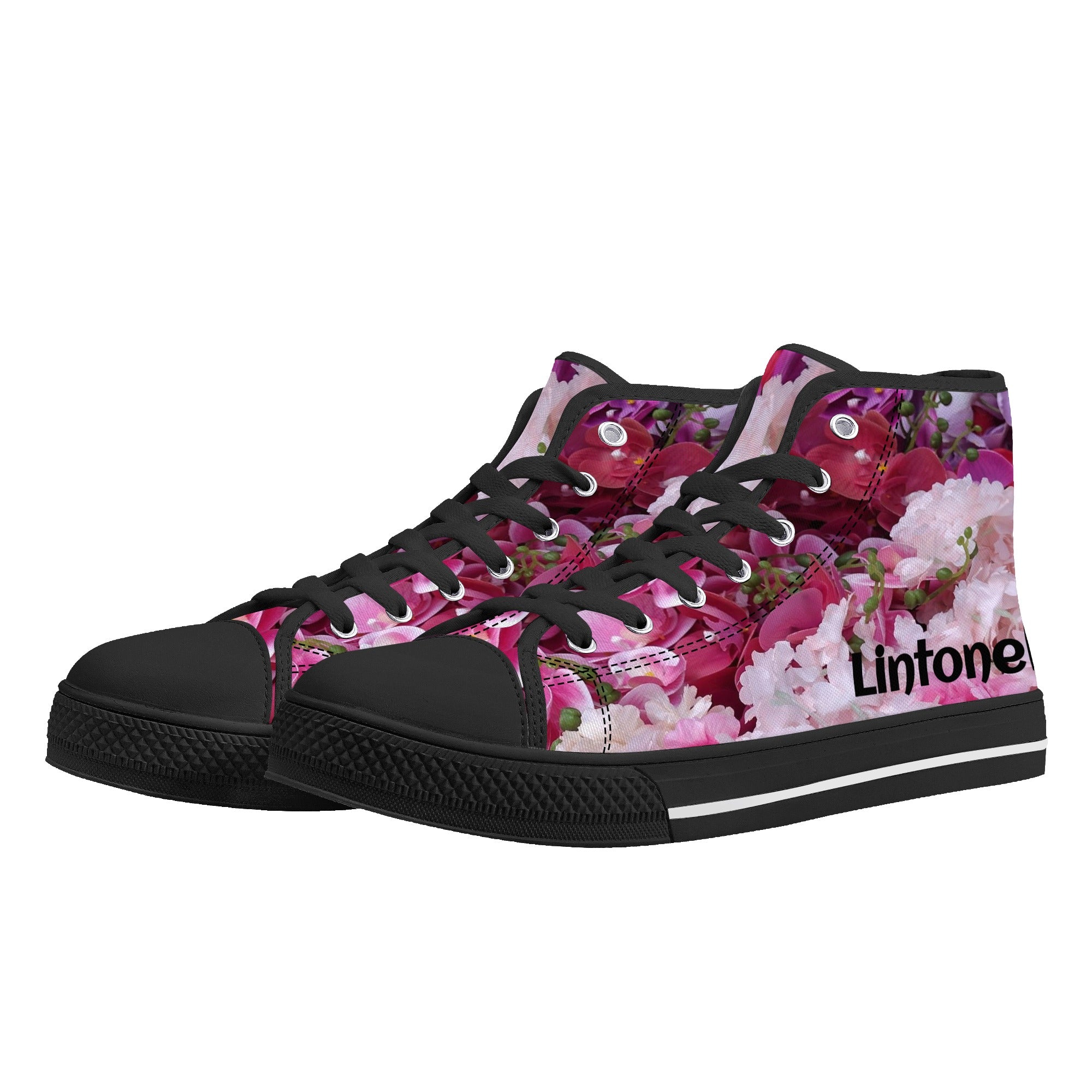 Women's High Top Canvas Shoes With Customized Tongue