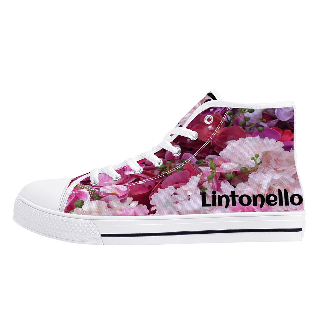 Women's High Top Canvas Shoes With Customized Tongue