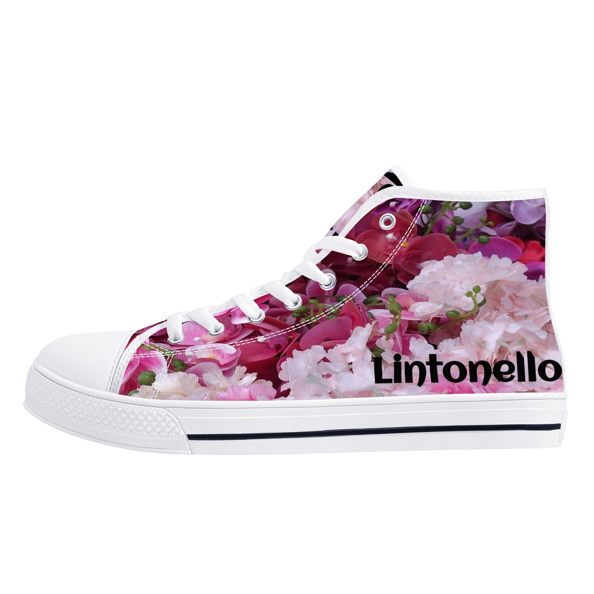 Women's High Top Canvas Shoes With Customized Tongue