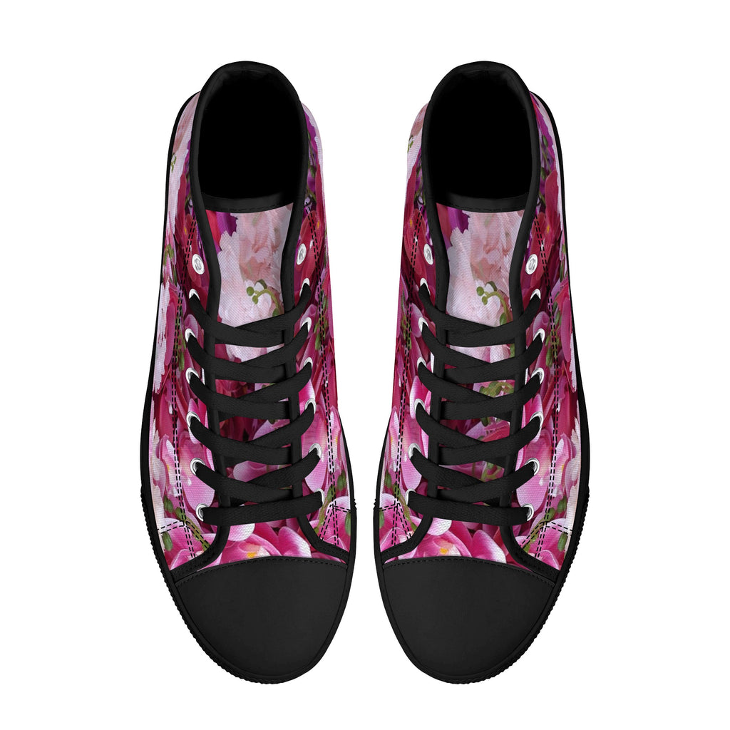 Women's High Top Canvas Shoes With Customized Tongue