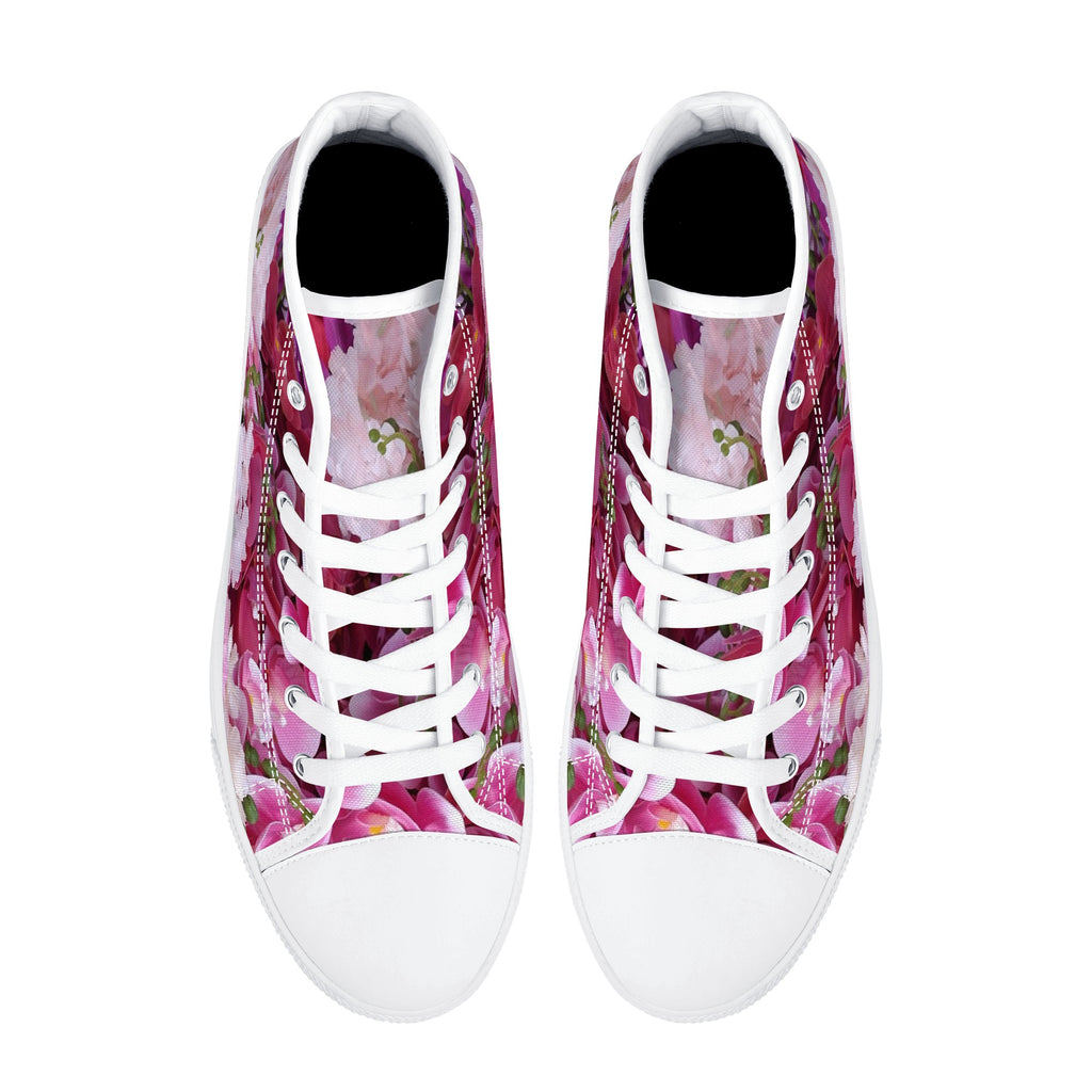 Women's High Top Canvas Shoes With Customized Tongue
