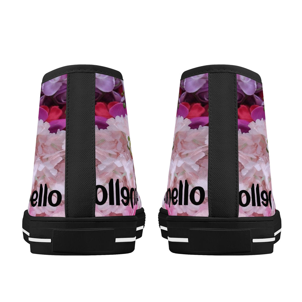 Women's High Top Canvas Shoes With Customized Tongue