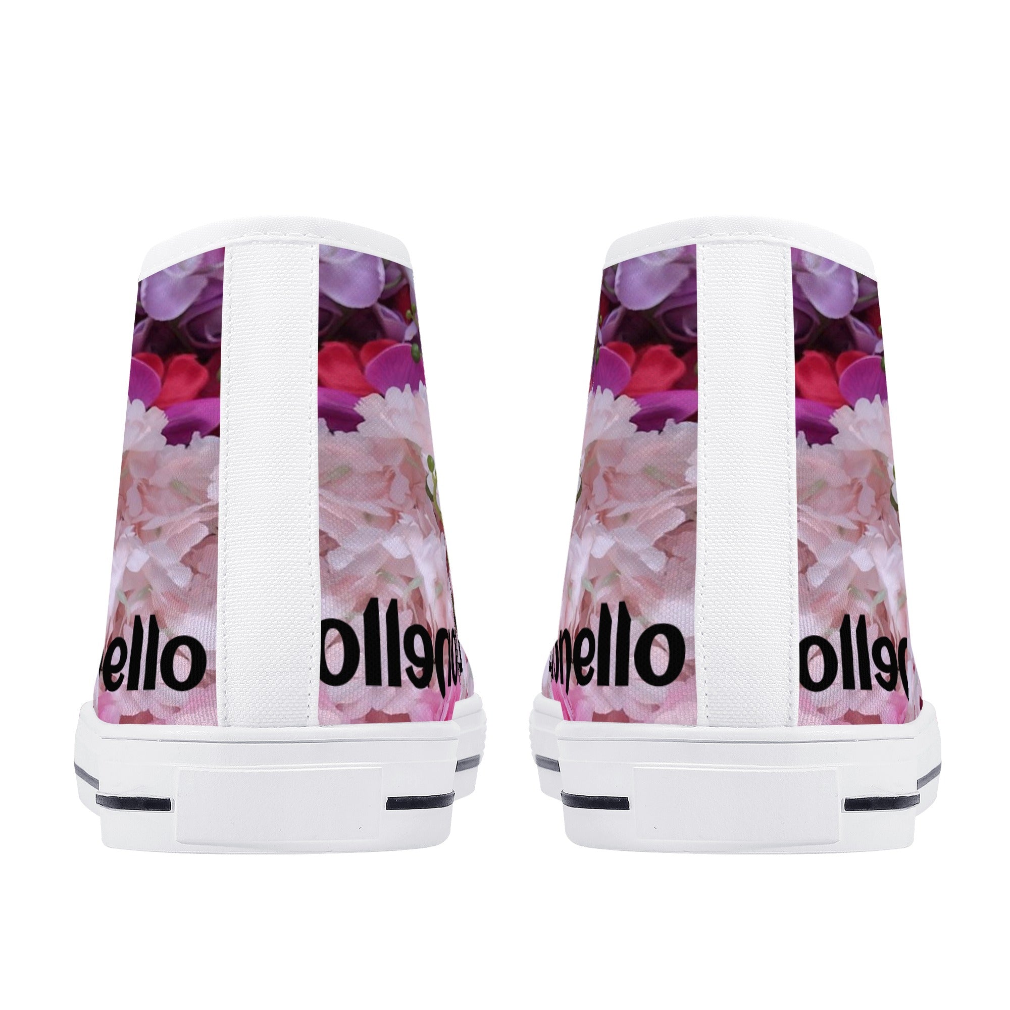 Women's High Top Canvas Shoes With Customized Tongue