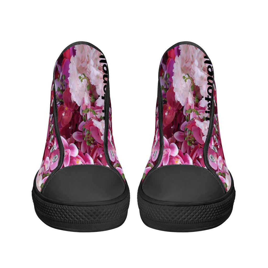 Women's High Top Canvas Shoes With Customized Tongue