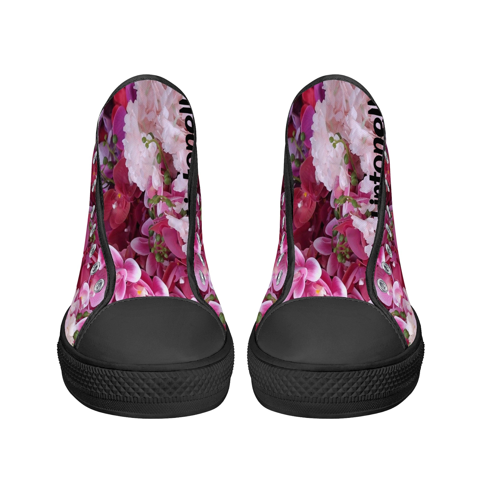 Women's High Top Canvas Shoes With Customized Tongue