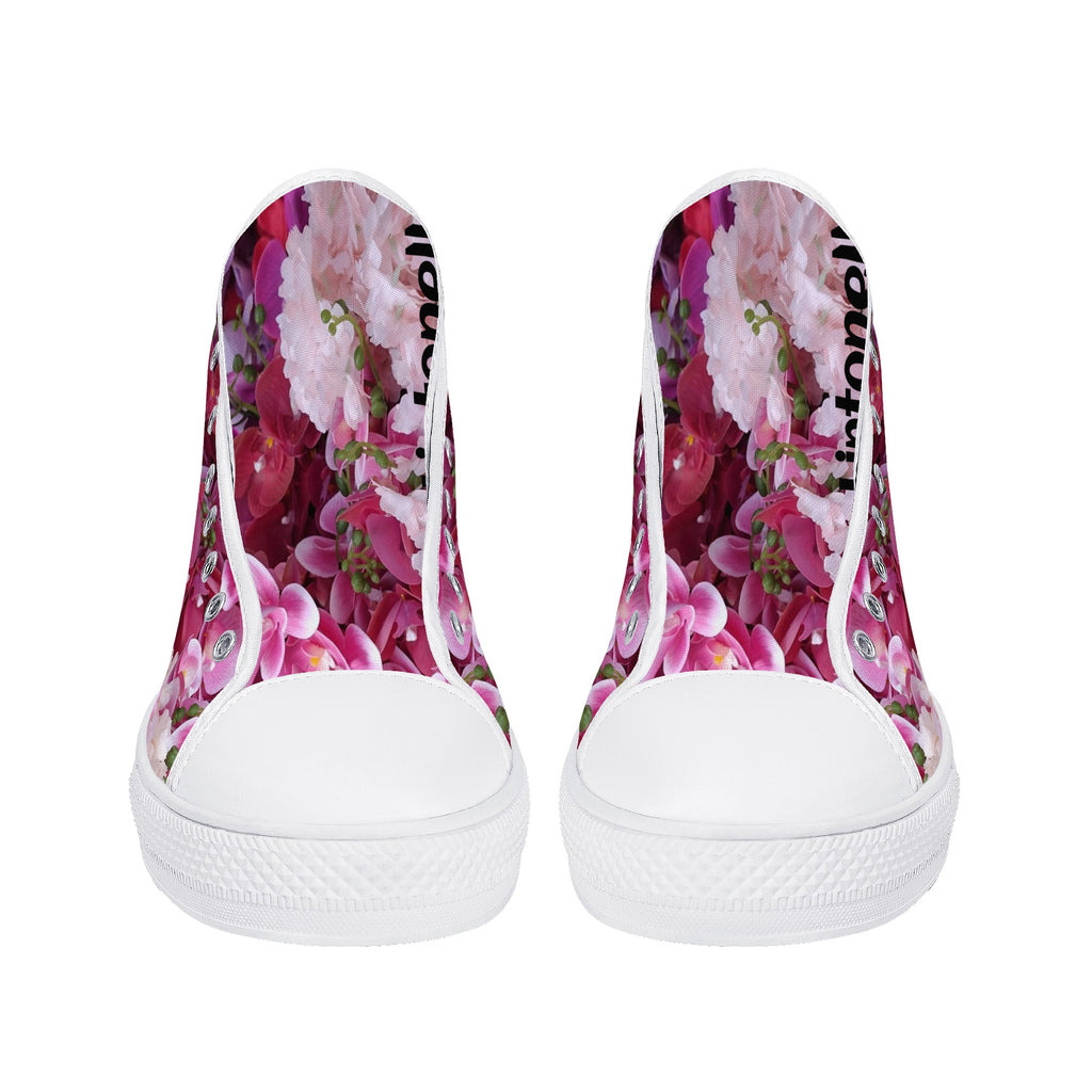 Women's High Top Canvas Shoes With Customized Tongue