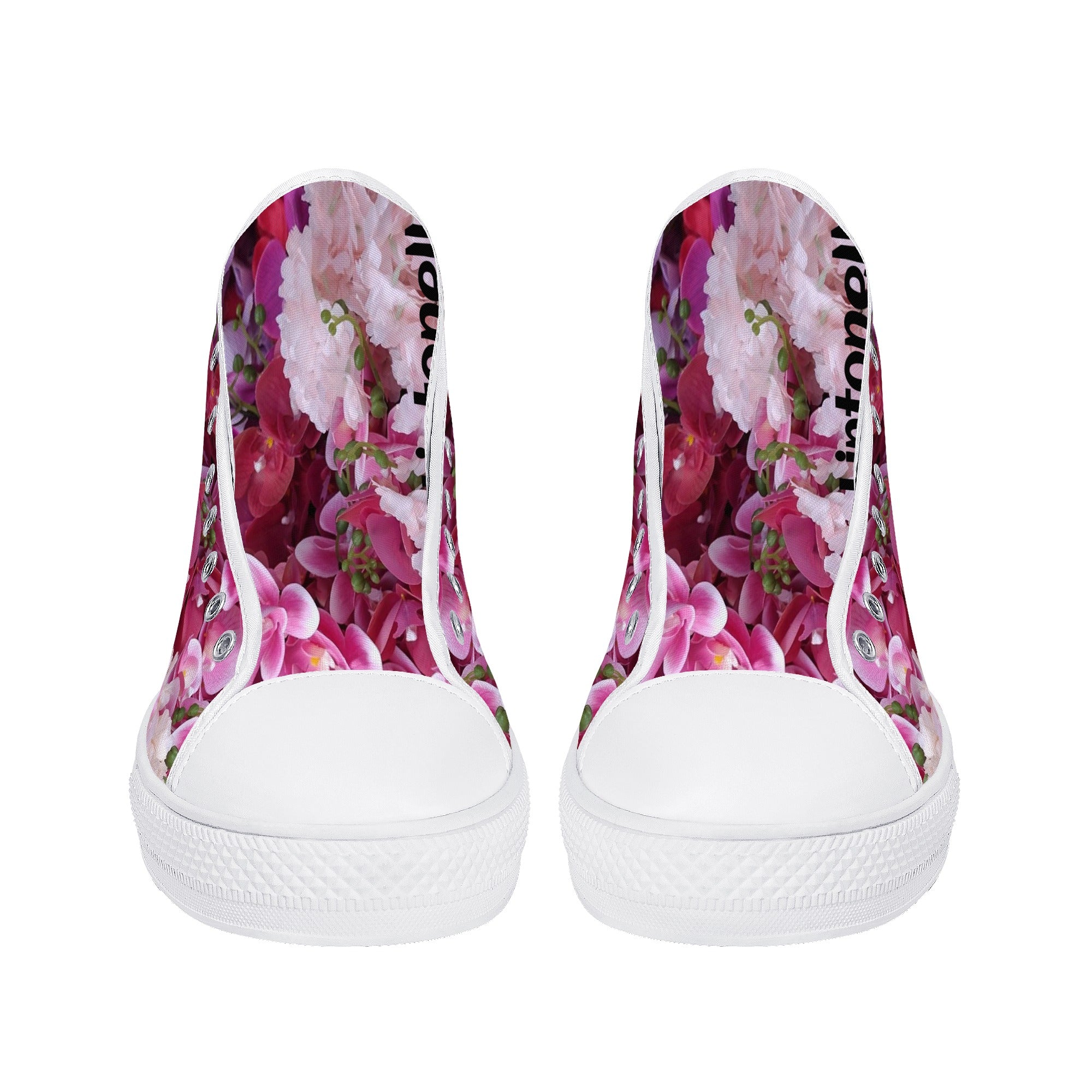 Women's High Top Canvas Shoes With Customized Tongue