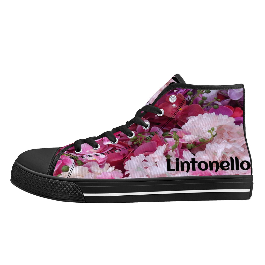 Women's High Top Canvas Shoes With Customized Tongue