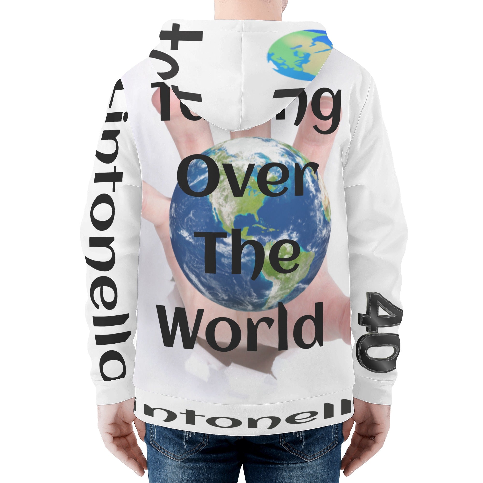 Men's All Over Print Zip Hoodie