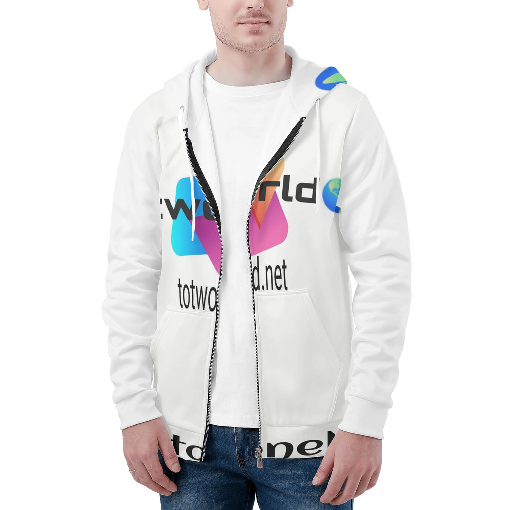 Men's All Over Print Zip Hoodie