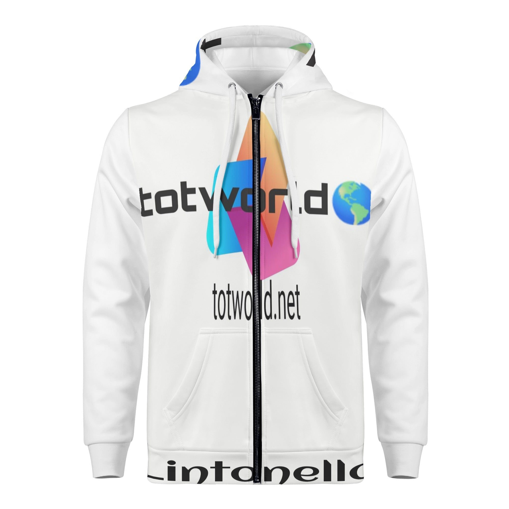 Men's All Over Print Zip Hoodie
