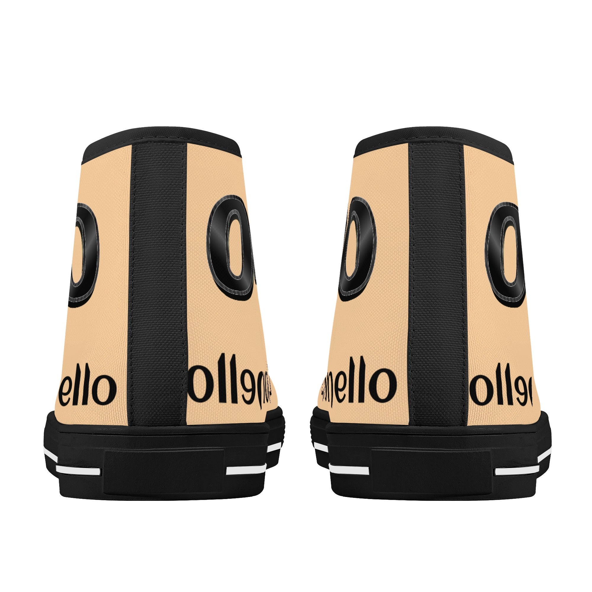 Men's High Top Canvas Shoes With Customized Tongue