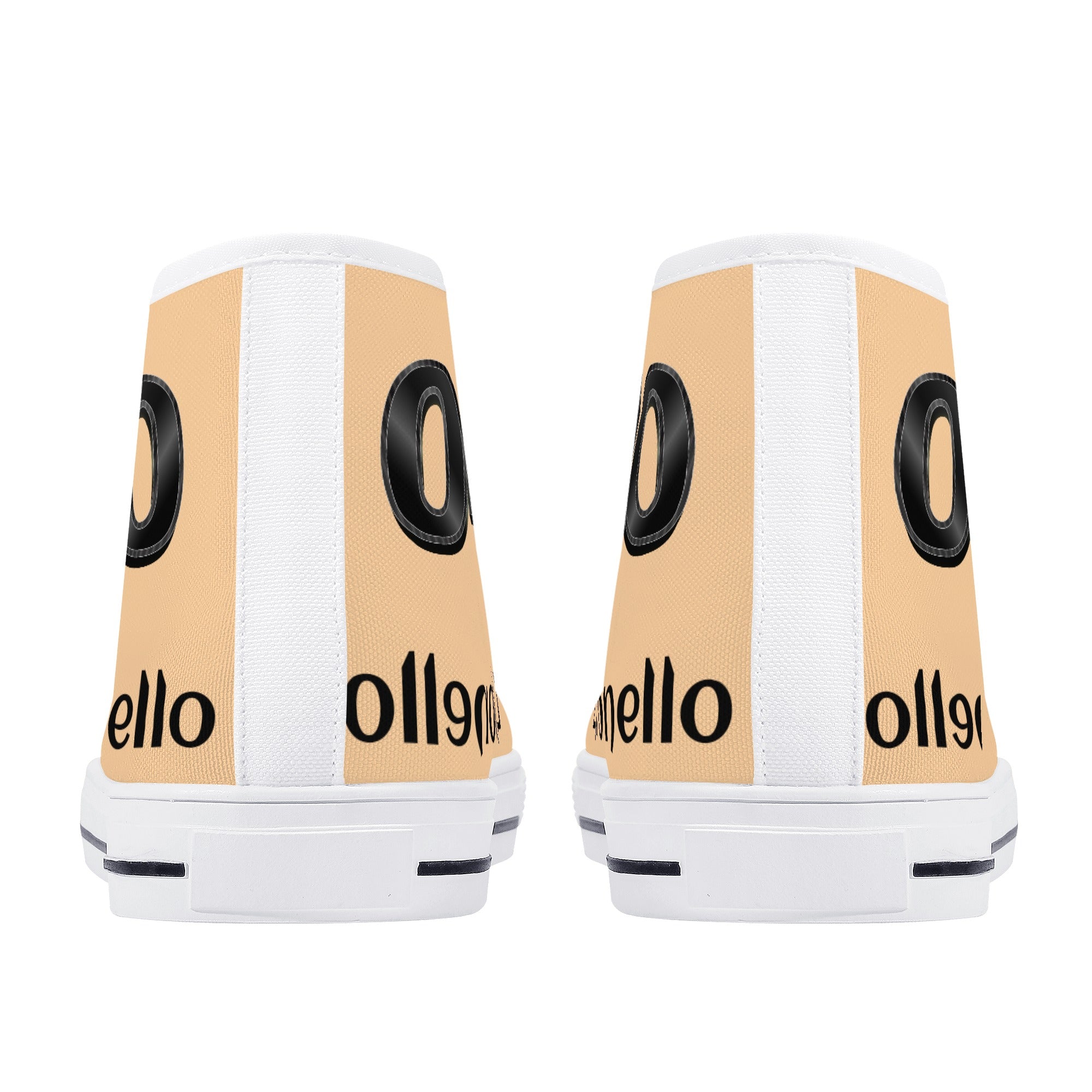 Men's High Top Canvas Shoes With Customized Tongue