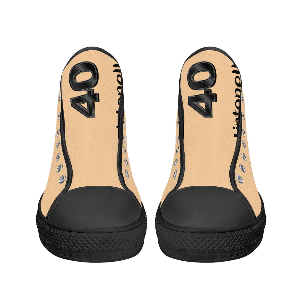 Men's High Top Canvas Shoes With Customized Tongue