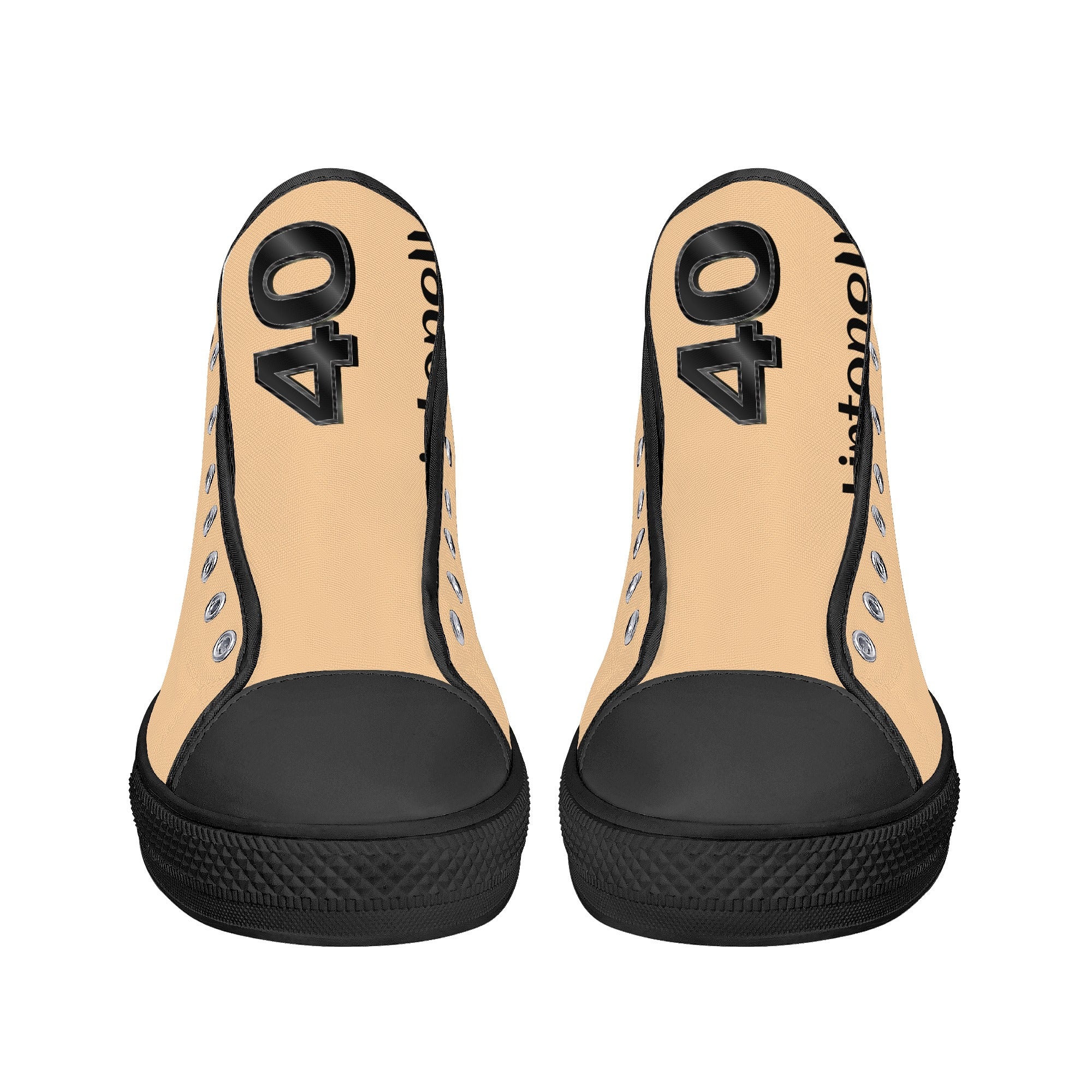 Men's High Top Canvas Shoes With Customized Tongue