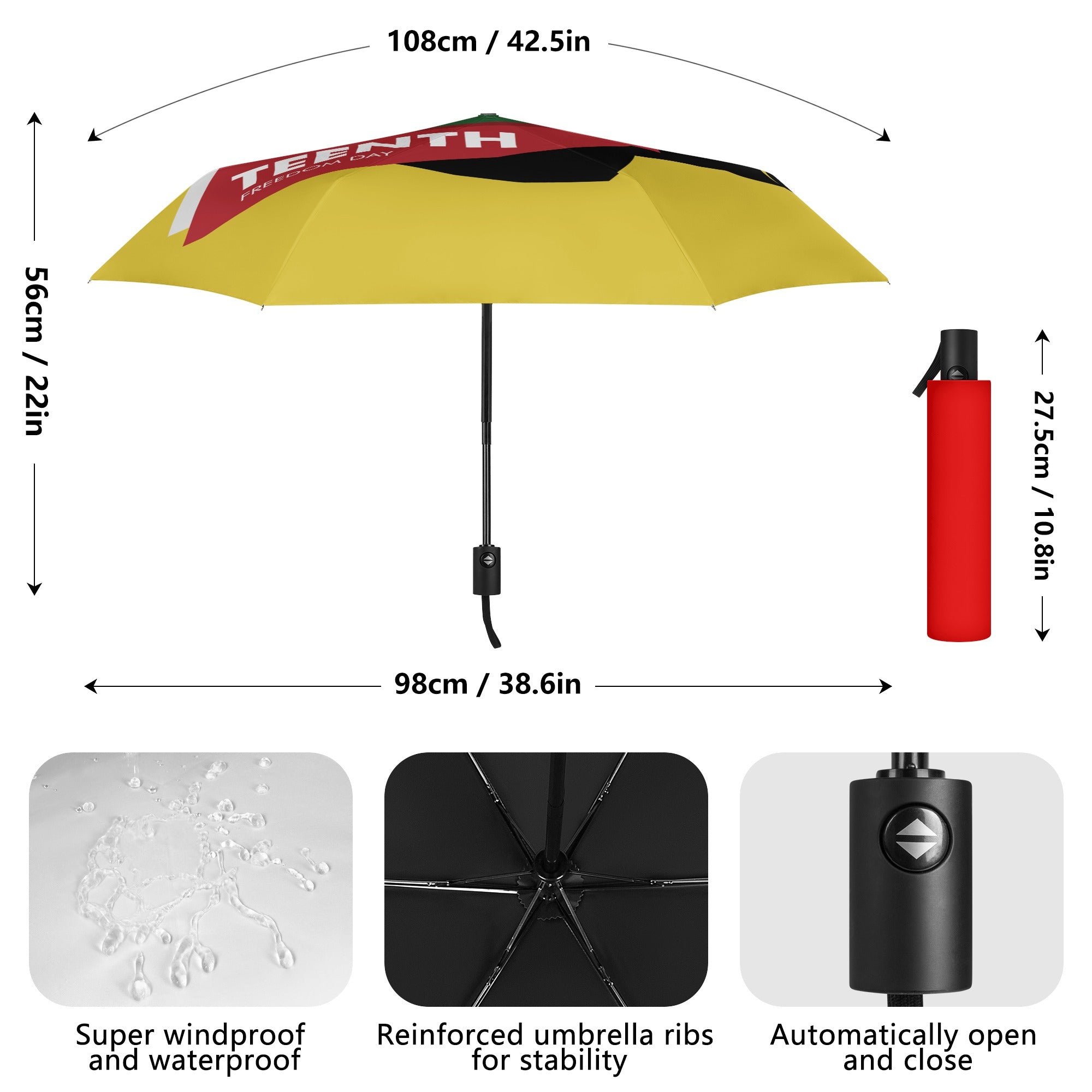 Fully Auto Open & Close Umbrella Printing Outside