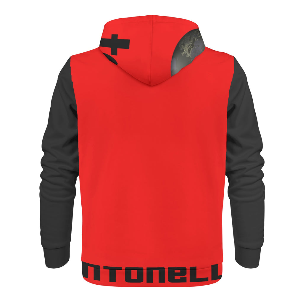 Mens All Over Print Zip Hoodie