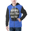 Mens All Over Print Zip Hoodie
