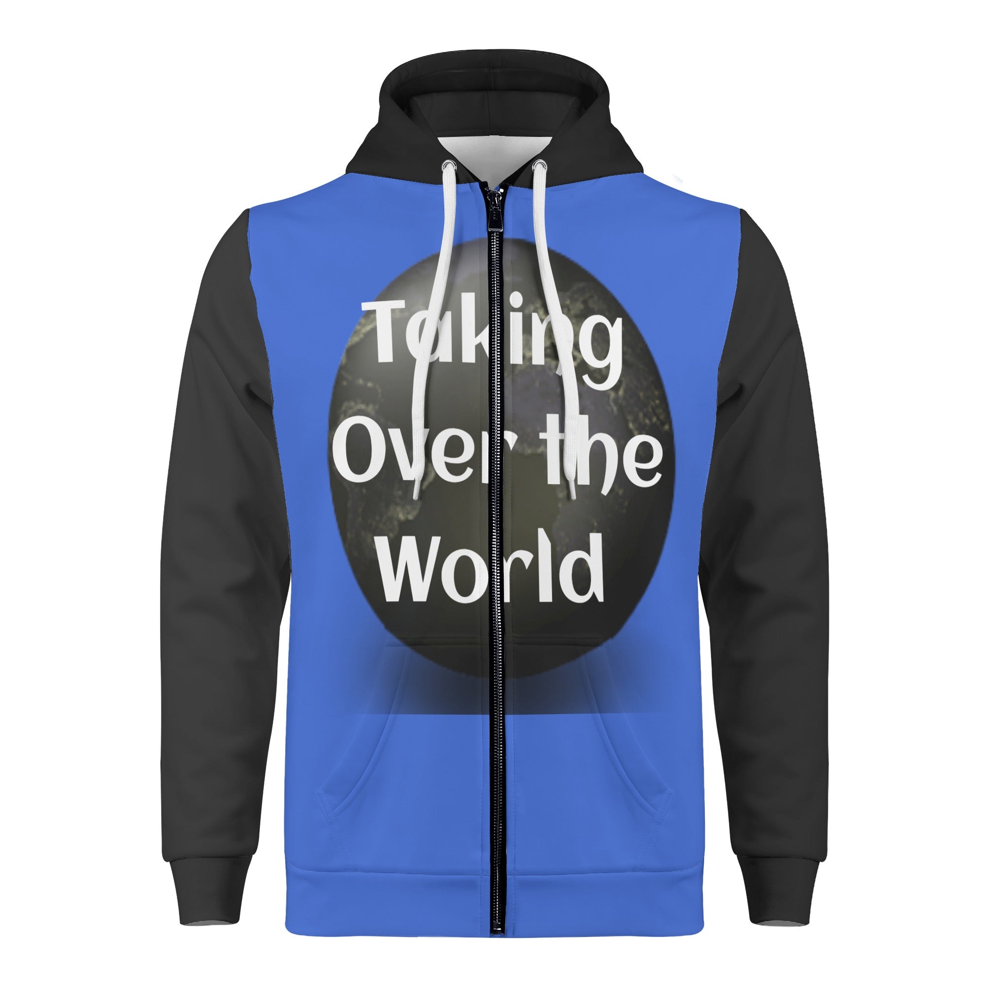 Mens All Over Print Zip Hoodie