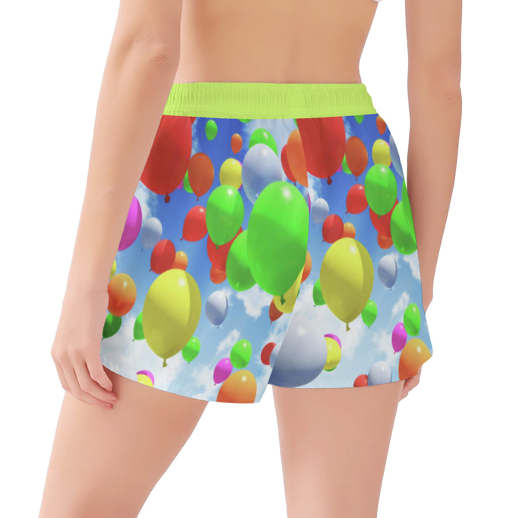 Womens All Over Print Casual Shorts