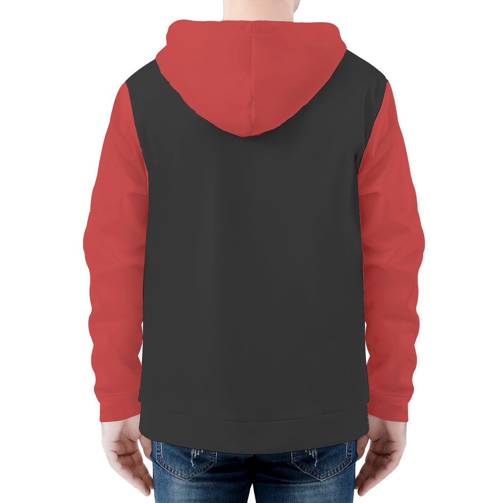 Mens All Over Print Zip Hoodie
