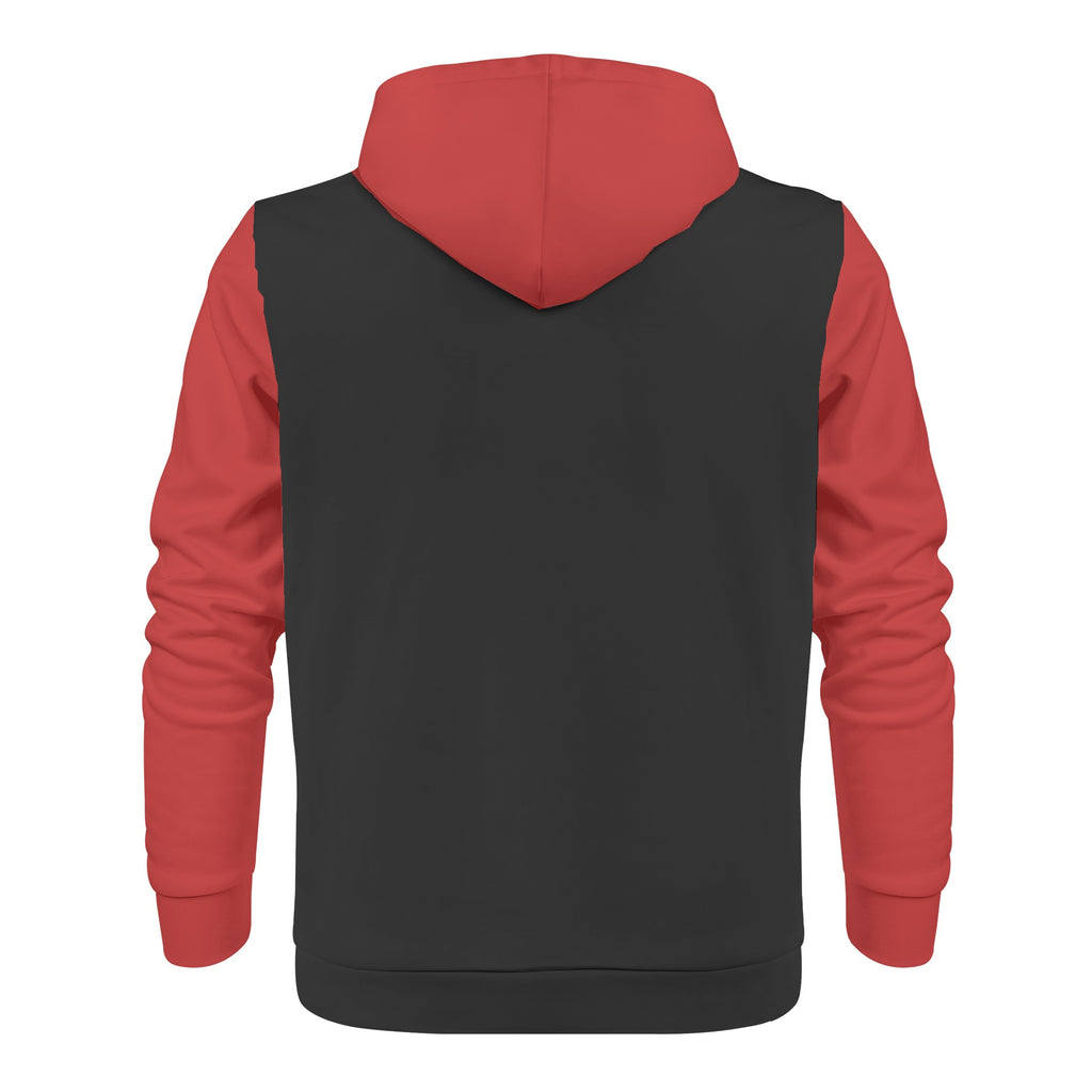 Mens All Over Print Zip Hoodie