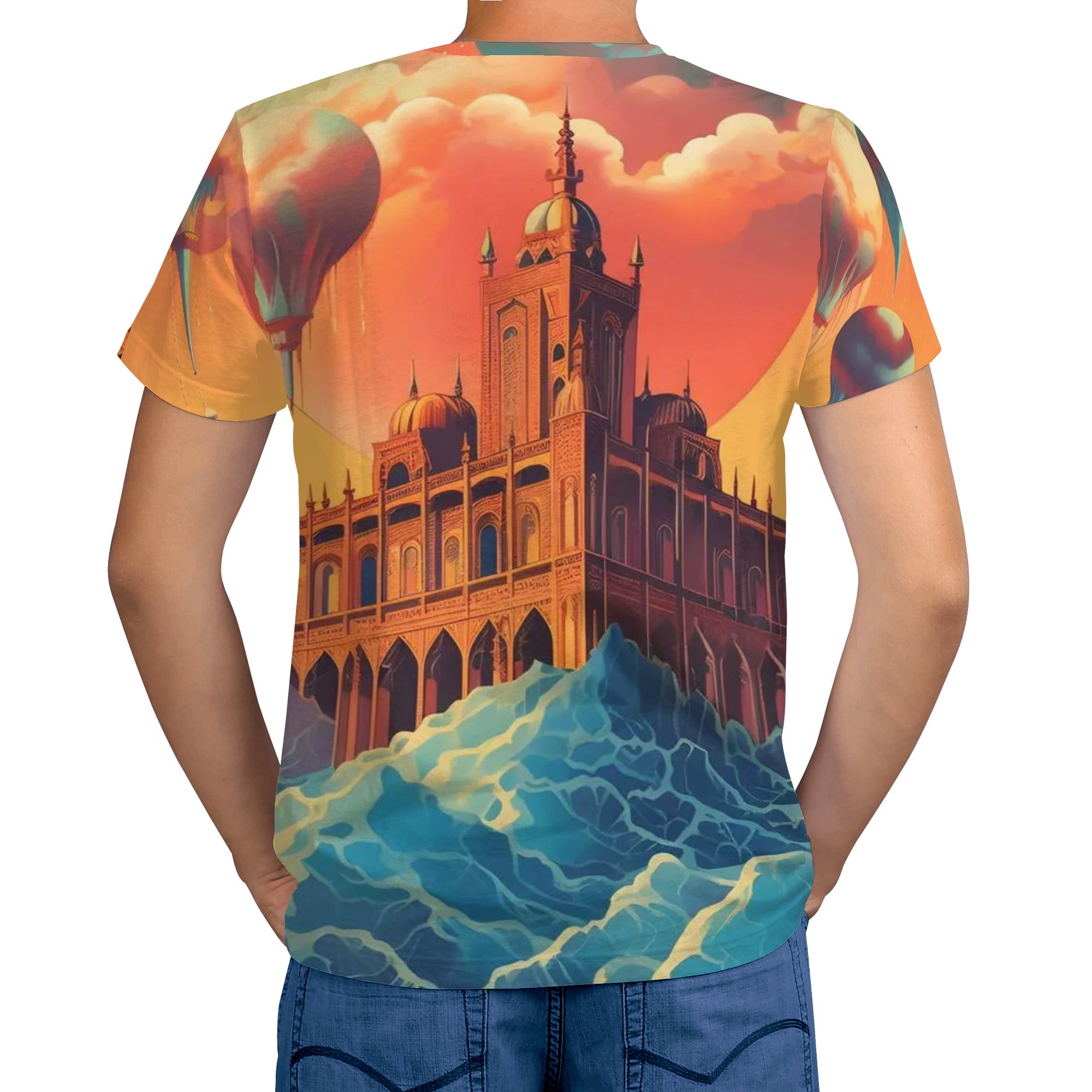 New Mens All Over Print T-shirt