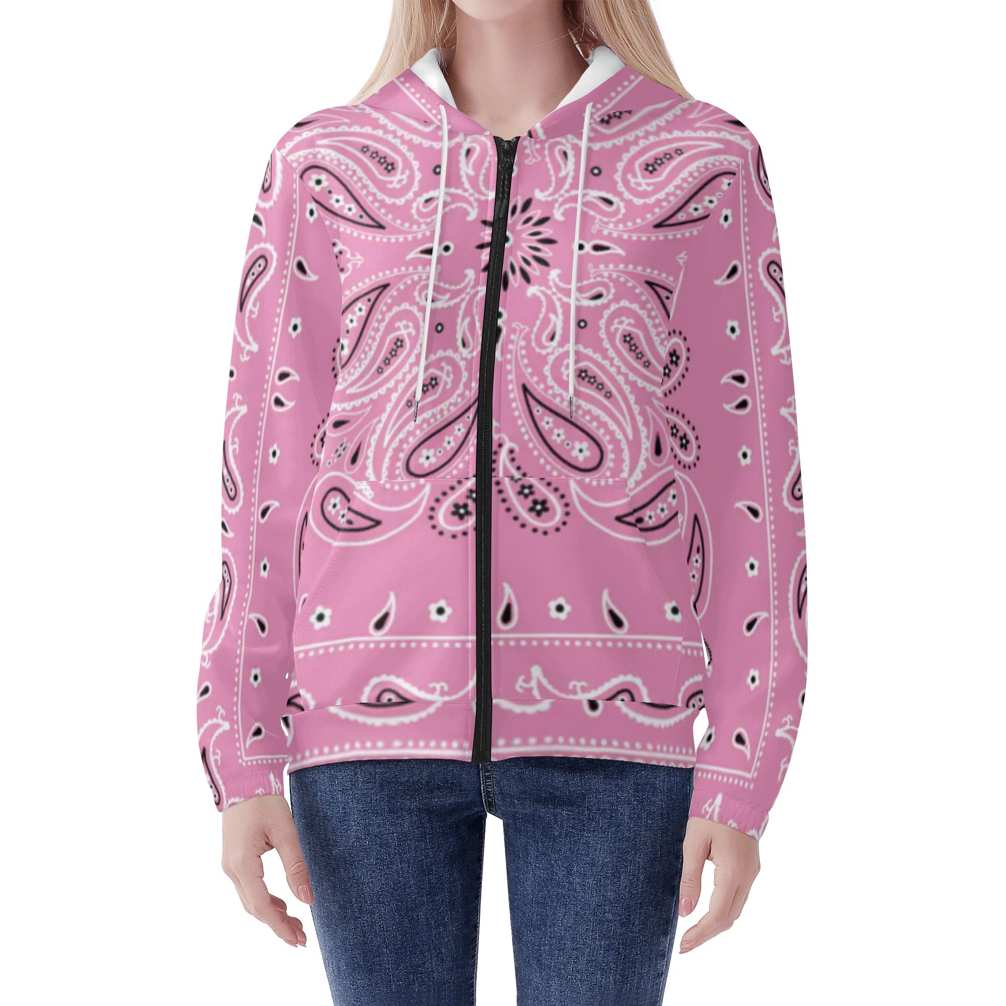 Womens Lightweight Zipper Jumper Sweatshirt Hoodie