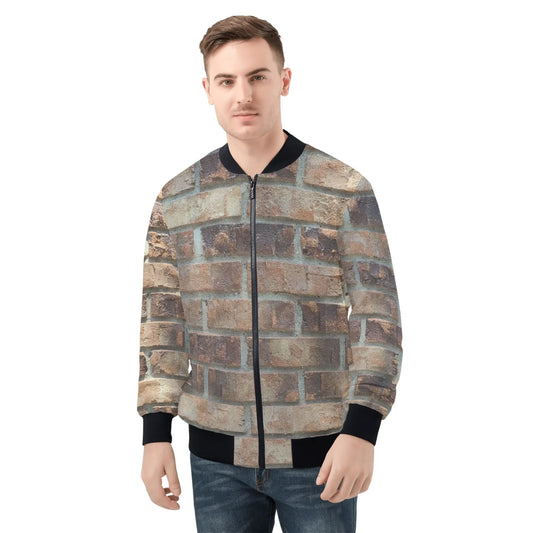 Mens All Over Print Zip Bomber Jacket