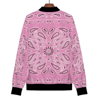 Womens Zip Up Print Bomber Jacket