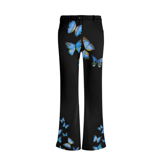 Womens Print Elegant Flare Pants